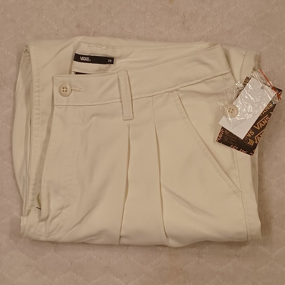 Vans Alder Relaxed Pleated Pants White Women's Size 29 VN000GA0DJR - Picture 4 of 12